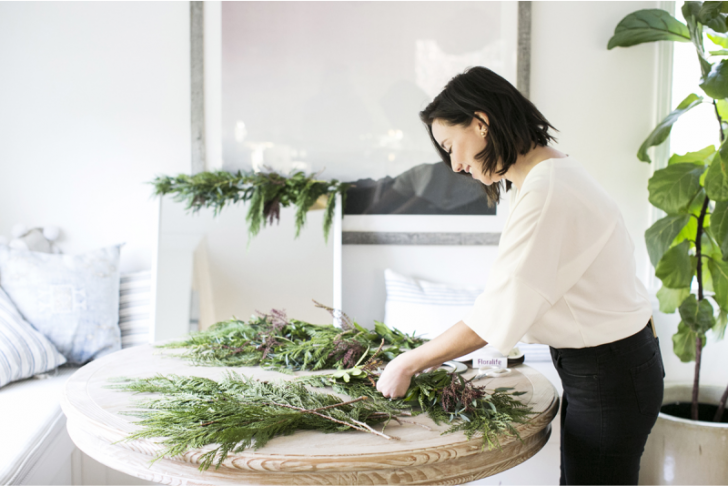 DIY cermin floral