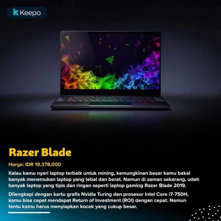 Laptop untuk Mining Terbaik 2019 dan Paling Laris