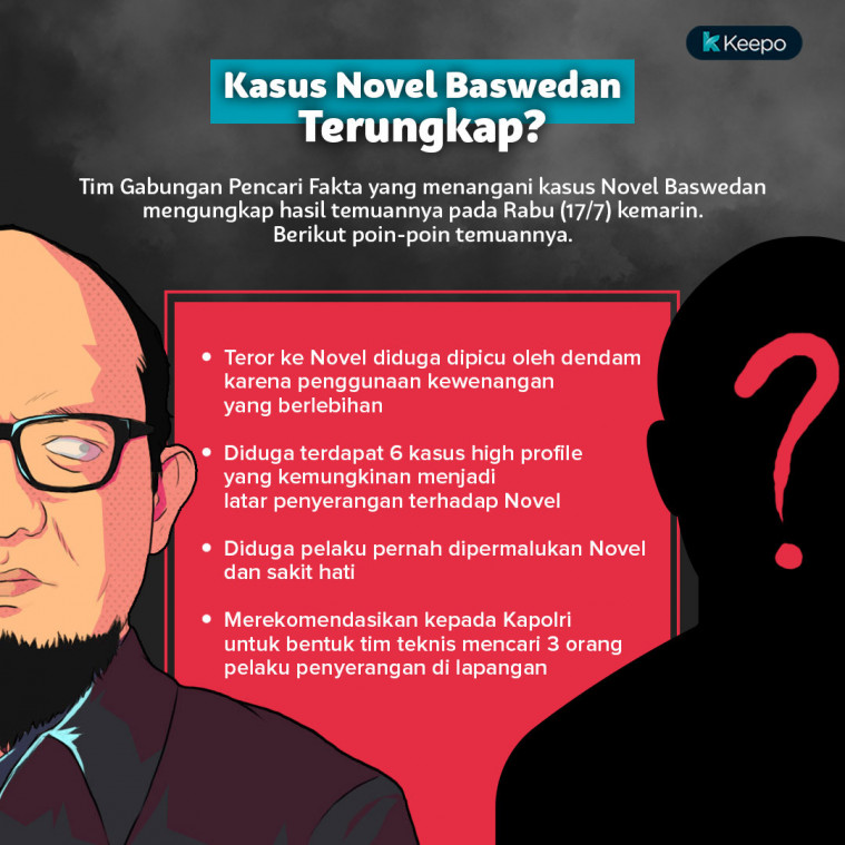 TGPF Ungkap Temuan Kasus Novel Baswedan, Apa Saja?