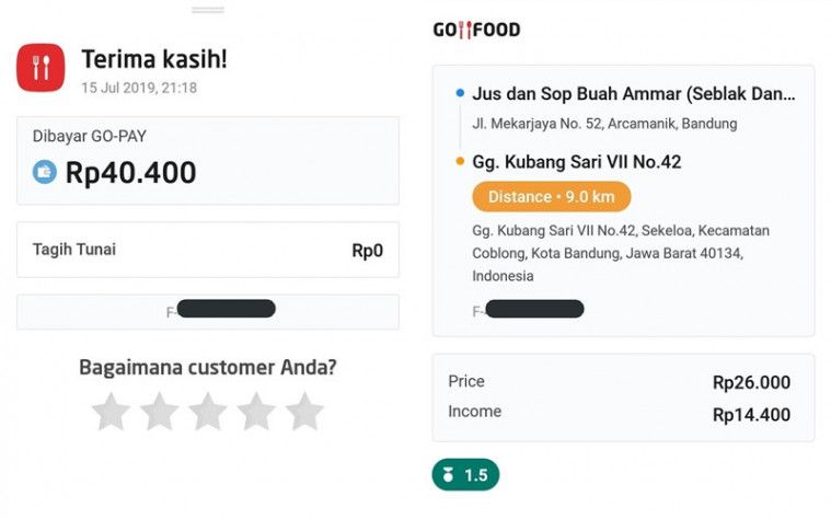 Ojek online yang bertanggung jawab