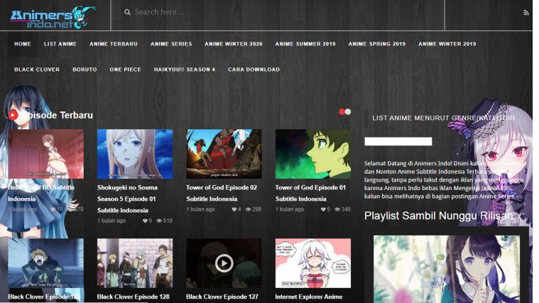 Asyik! 15 Situs Nonton Anime Sub Indo Free of charge 2020 Online -  Indonesia News Feed