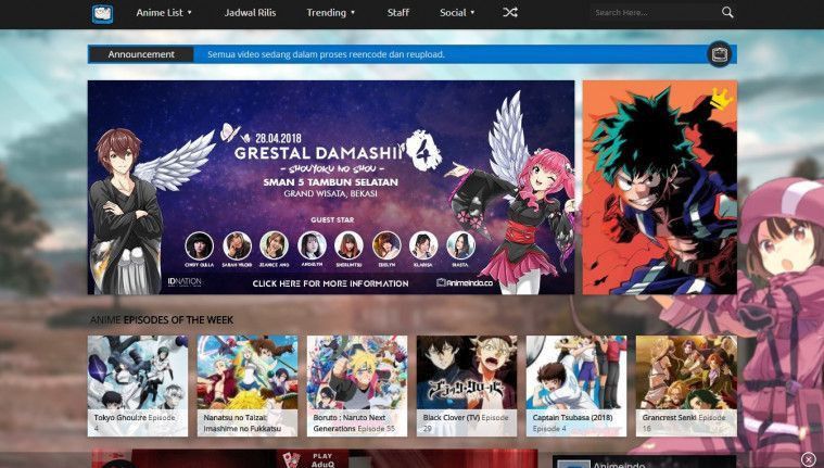 Asyik! 15 Situs Nonton Anime Sub Indo Free of charge 2020 Online -  Indonesia News Feed