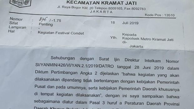 Surat Edaran dari Camat