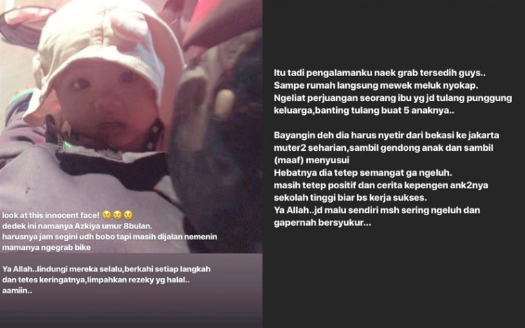 Ilustrasi ibu driver ojol