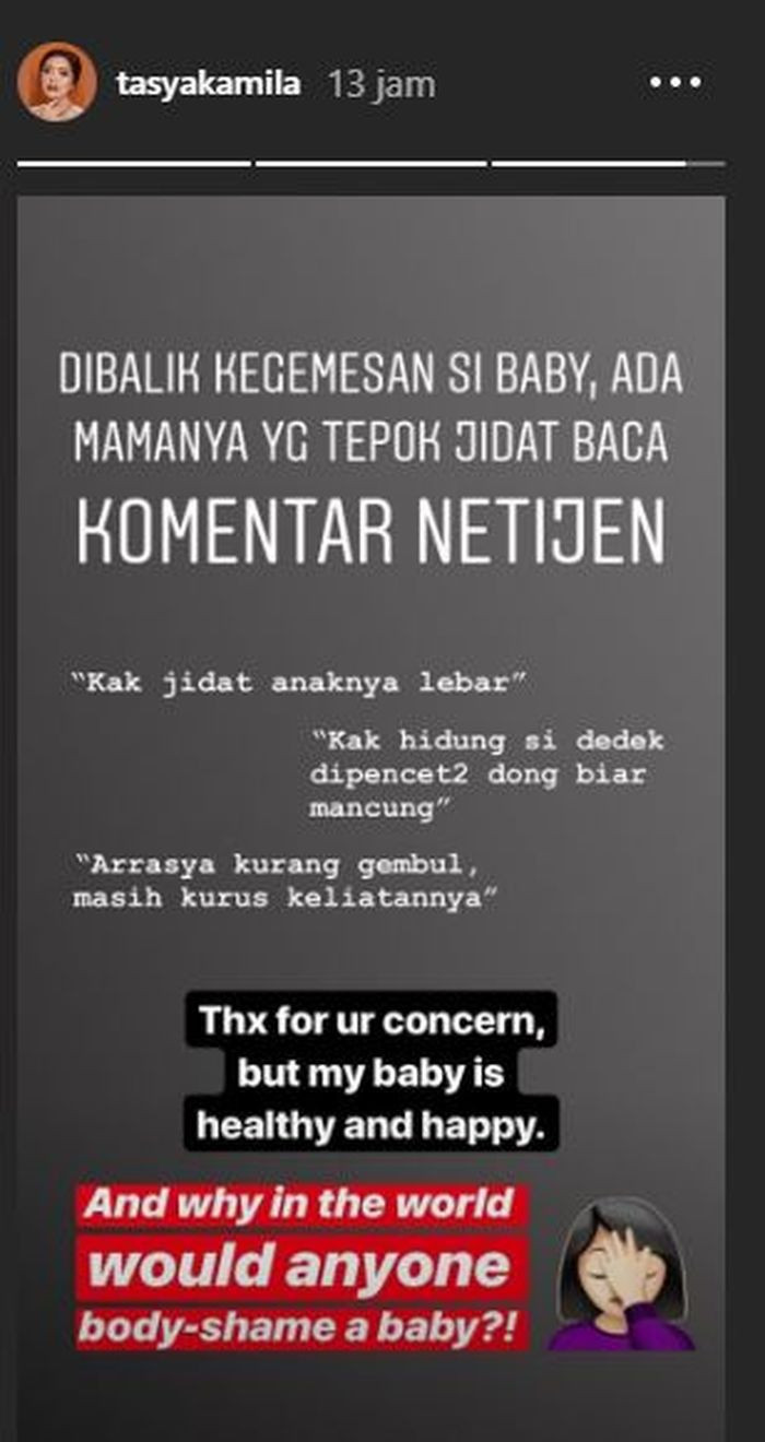 Tasya Kamila dan Bayinya