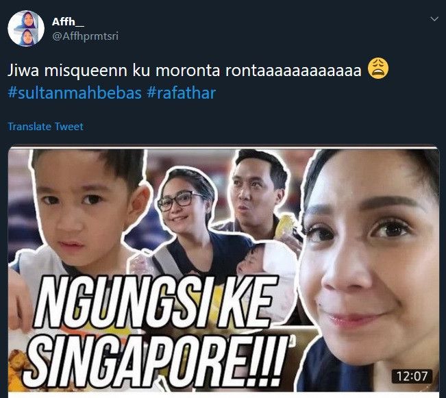 Rafathar ngungsi ke Singapura.