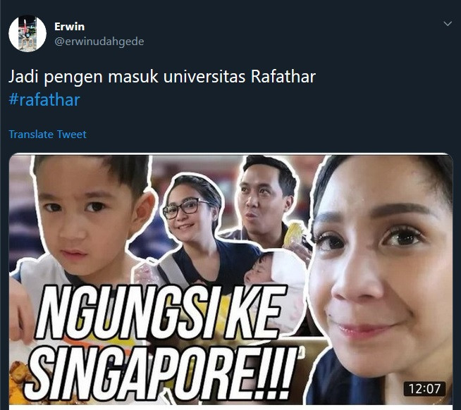 Rafathar ngungsi ke Singapura.
