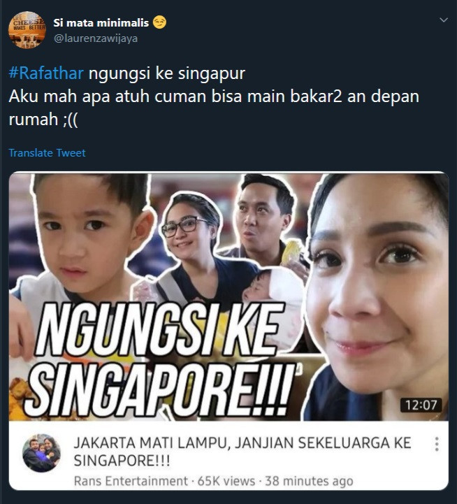 Rafathar ngungsi ke Singapura.
