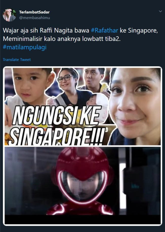Rafathar ngungsi ke Singapura.