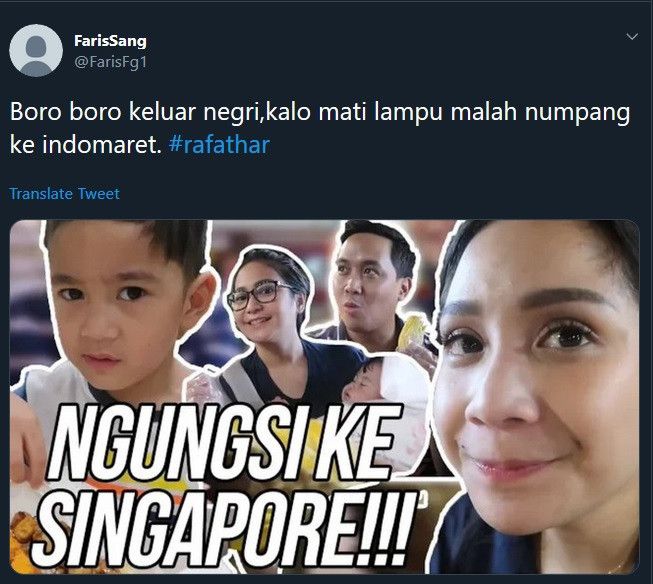 Rafathar ngungsi ke Singapura.