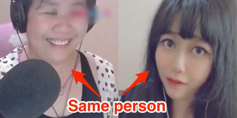 Vlogger yang menyamar dengan filter