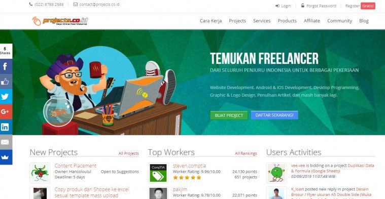 Situs Freelance Indonesia Terpercaya, Terbaik, Dan Terbaru 2020