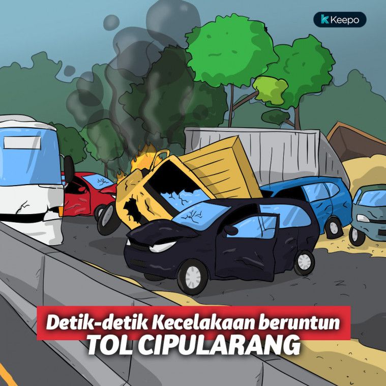 Kecelakaan Maut Di Tol Cipularang, Mobil Terbakar Habis!