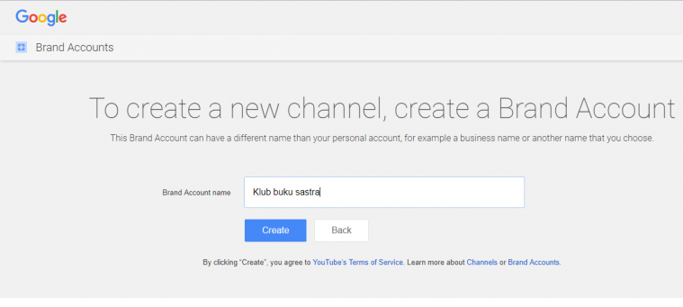 cara membuat channel youtube 6
