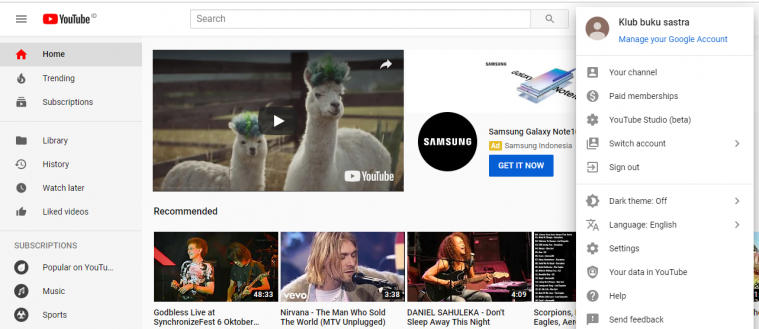 cara membuat channel youtube di laptop 4