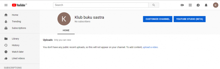 cara membuat channel youtube di laptop 7