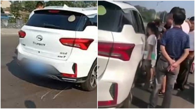 Bocah kendarai SUV bareng adiknya