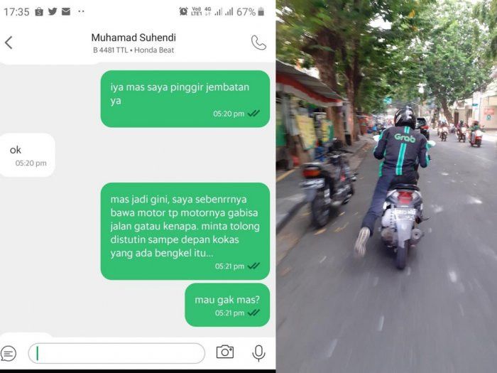 Kebaikan Komplit si Abang ojol