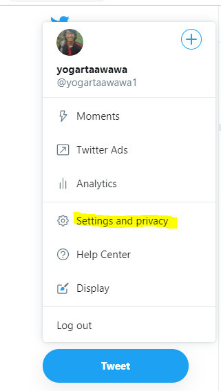 cara menonaktifkan twitter
