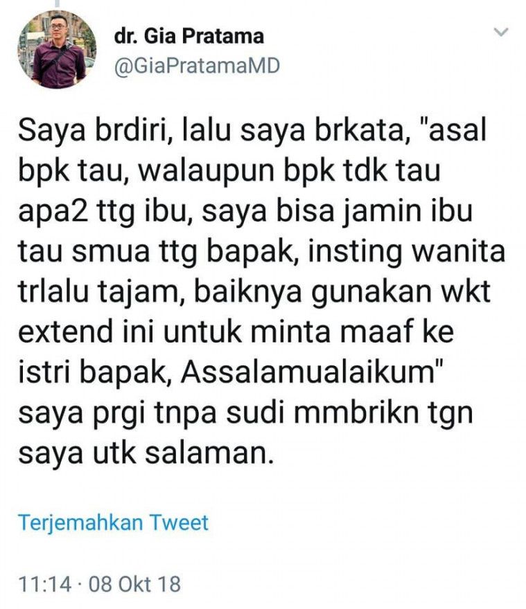 Suami pasien ngotot istrinya tetap opname