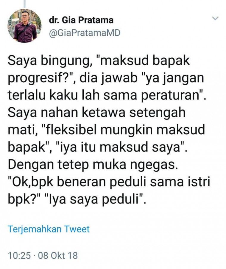 Suami pasien ngotot istrinya tetap opname