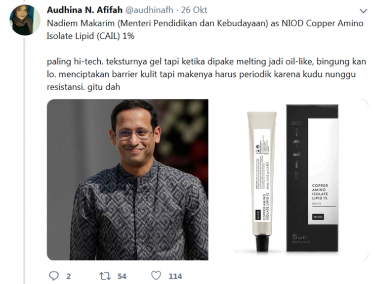 Netizen Ini Samakan Para Menteri Jokowi dengan Produk Skincare