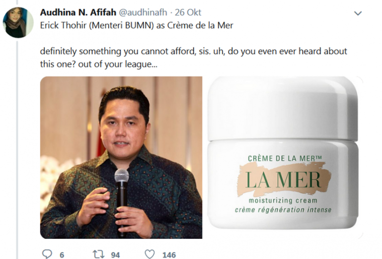 Netizen Ini Samakan Para Menteri Jokowi dengan Produk Skincare