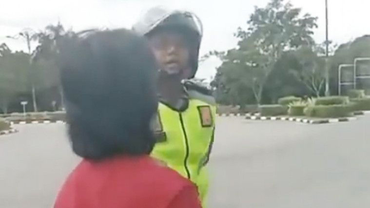 Viral Pemotor Kabur Tinggalkan Istri Saat Akan Ditilang Polisi