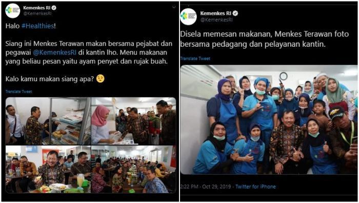 dokter Terawan berfoto karyawan kantin