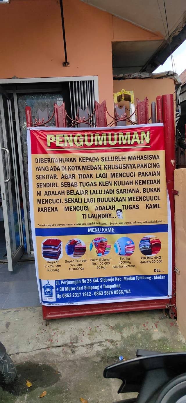 Promosi laundry kocak
