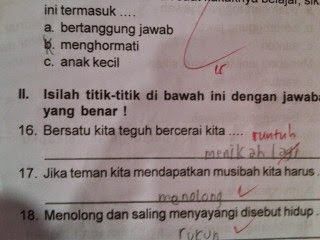 12 Jawaban Lucu Soal Ujian Anak Sd Ini Bikin Ngakak