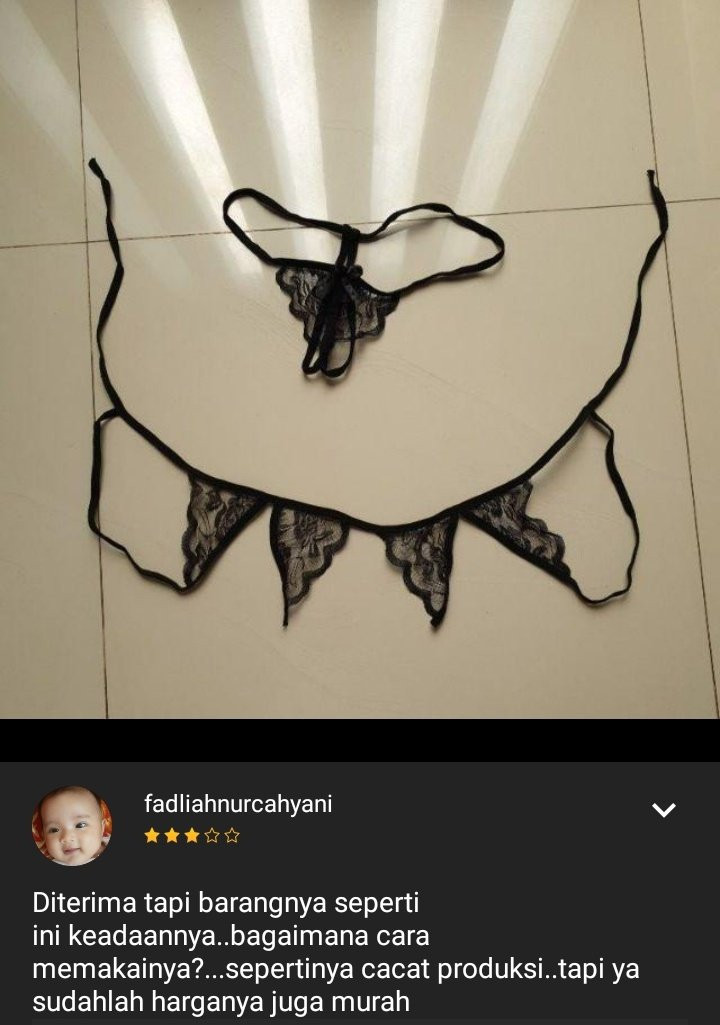 barang yang diterima tak sesuai harapan