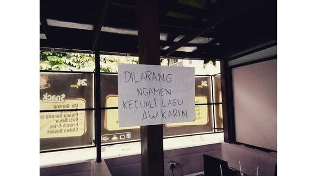 Himbauan dilarang ngamen