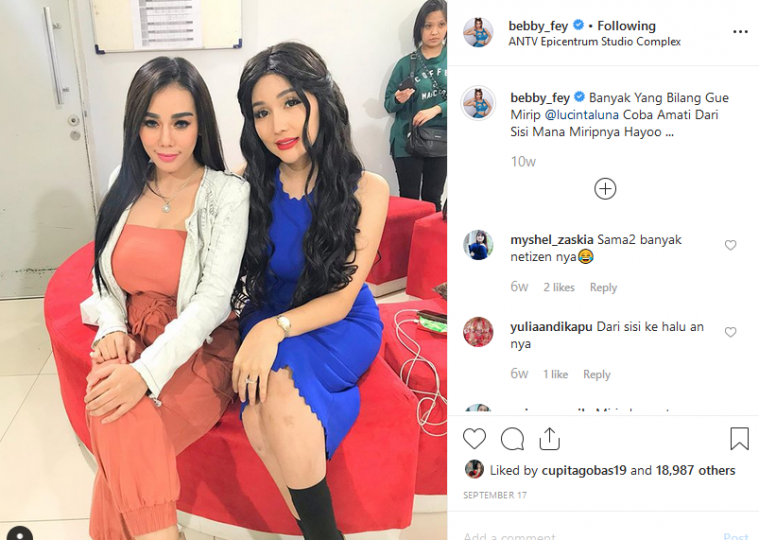 Bebby Fey dan Lucinta Luna