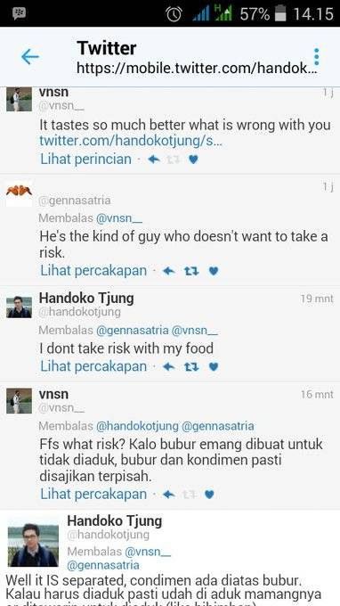 Twit Pak Bondan Tentang Bubur