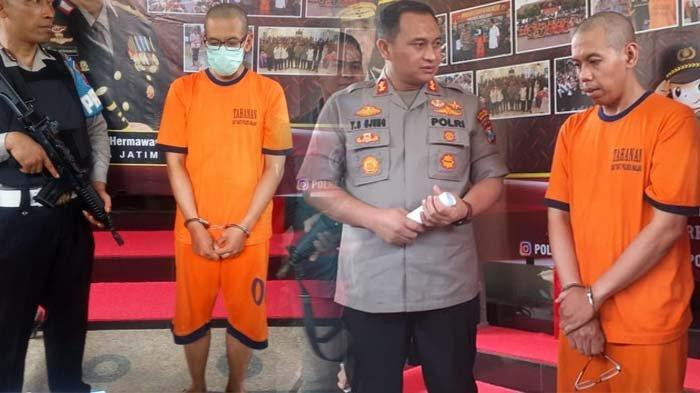 Pelaku saat diinterogasi polisi