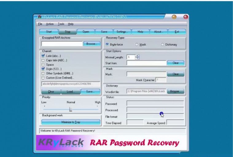 cara membuka password rar