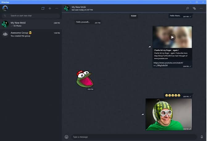 WhatsApp Dark Mode di Smartphone