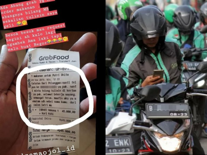 Minta Maaf Lewat Grab Food