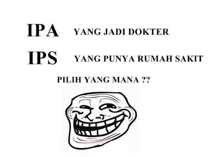 Meme anak IPA vs IPS.