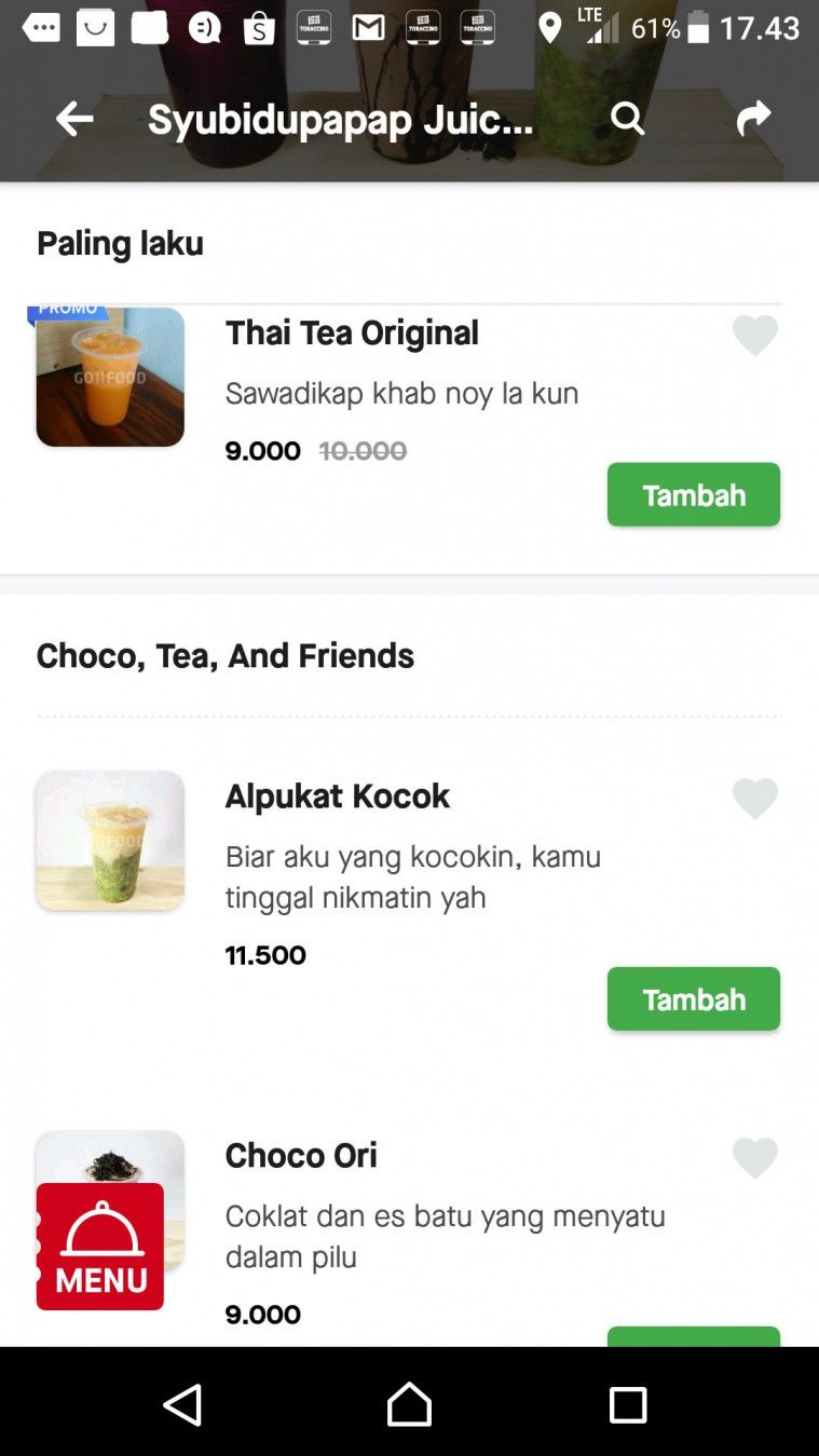 Deretan Deskripsi Minuman di Gofood Ini Sukses Bikin Gemes Netizen!
