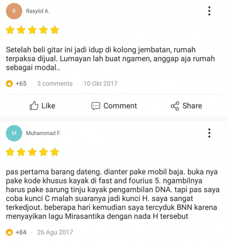 komentar kocak pembeli