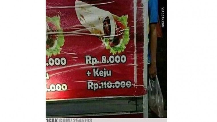 Es Teh Manis Harga Rp 2 juta? Inilah Deretan Kesalahan Penulisan Harga yang Bikin Orang Ogah Beli di Sini!