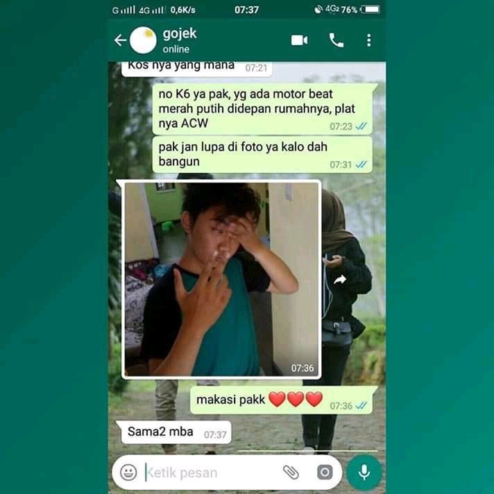 Si Pacar Dibangunin Ojol