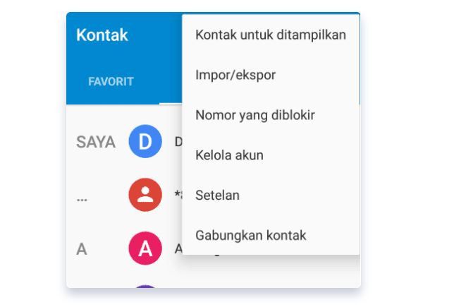 cara backup kontak WA Klik Impor/Ekspor.