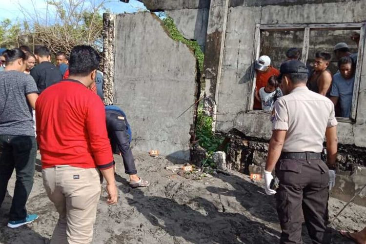 Lokasi penemuan potongan tubuh bayi