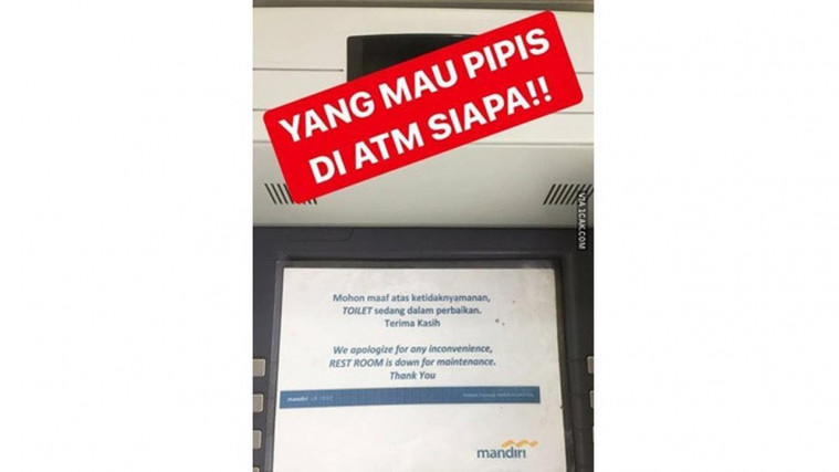 Gak Biasa, Tulisan Kocak di Mesin ATM Rusak Ini Ngocok Perut Abis!