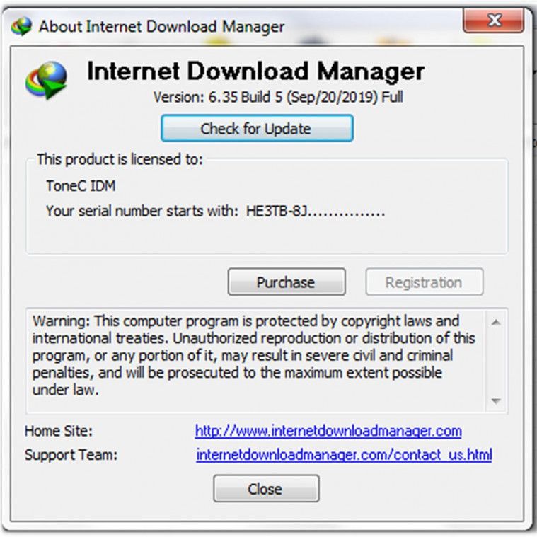 serial number idm 6.30 build 7