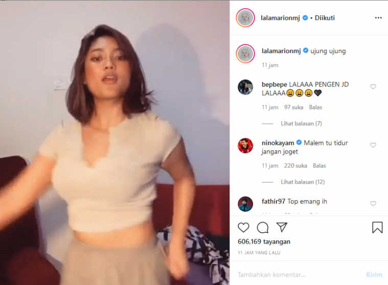 Marion Jola Bikin Tiktok Dengan Baju Dan Gerakan Seksi