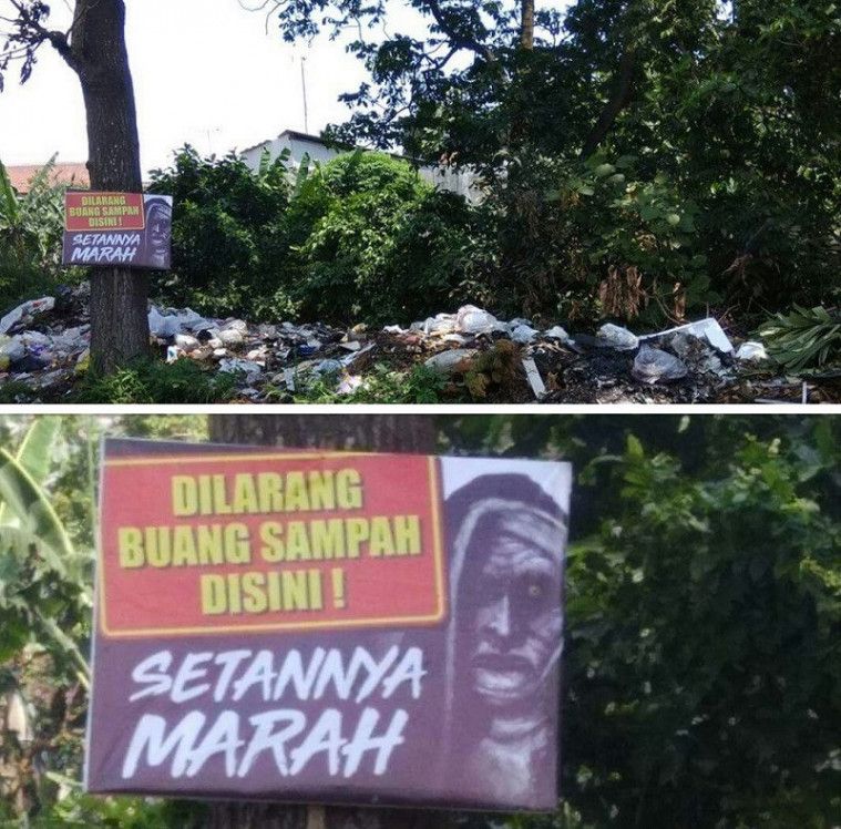 papan peringatan unik